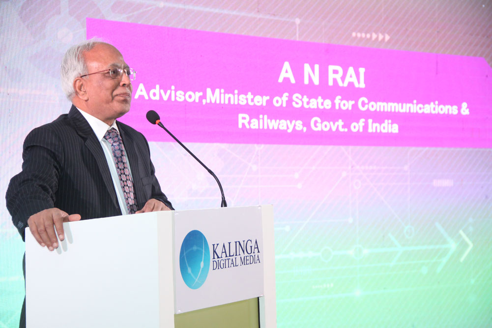 Shri. A N Rai, Advisor, Minister of State for Communications & Railways, Govt. of India addressing the audience at 17th Star Nite Awards 2018.