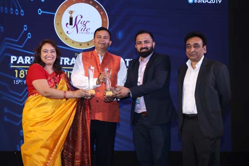 The VENDOR AWARDS  being given away by Mr. Rajesh Aggarwal, D.G- Training, Ministry of Skill Development, Govt. of India; Mr. S. N.Tripathi, Director-