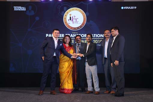The BEST COMPANY IN RPA SOLUTION Award goes to UiPath being given away by Dr. Harold D’costa, CEO- Intelligent Quotient Security System, Mr. Vipul Ana