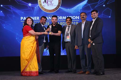 The BEST ELECTRONICS SECURITY COMPANY Award goes to ADITYA INFOTECH PVT. LTD. being given away by Dr. S K Meher, CIO- AIIMS, Mr. Avneesh Vats, Head IT