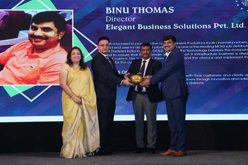 BEST SOLUTION PARTNER Award goes to ELEGANT BUSINESS SOLUTIONS PVT LTD at VAR Symposium 2019