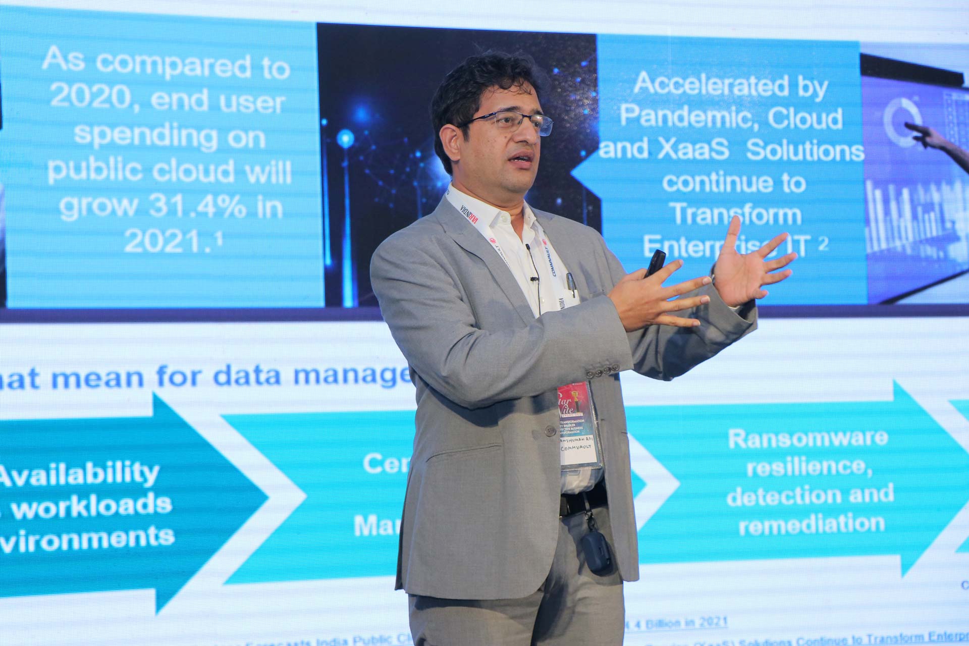 Presentation by Mr. Anshuman Rai, Area Vice President (India & South Asia) - CommVault at 20th Star Nite Awards 2021
