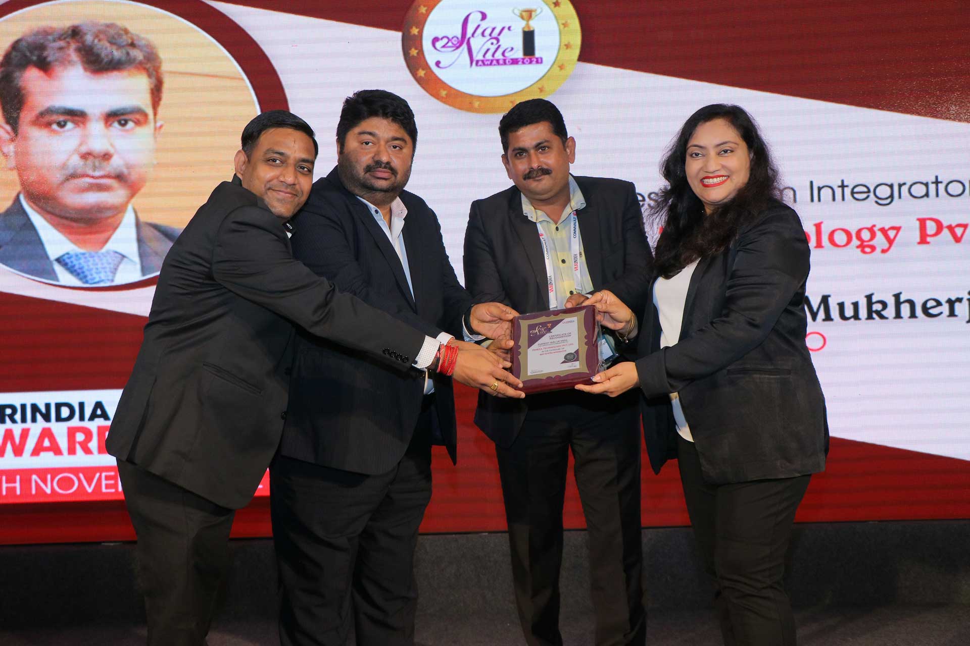 Best System Integrator Award goes to Fenexa Technolog  Pvt Ltd.,  at 20th Star Nite Awards 2021