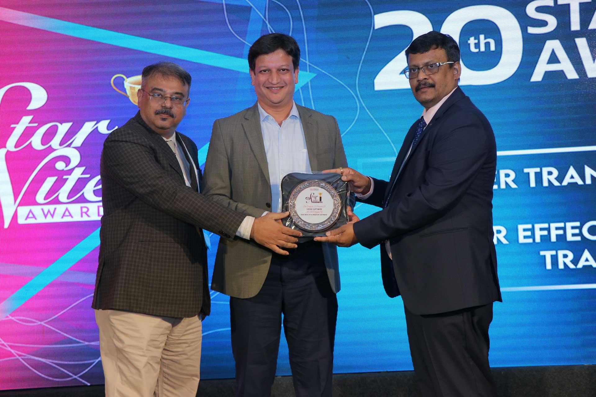 Best Back-Up and Recovery Software Award goes to VEEAM Software Pvt Ltd at 20th Star Nite Awards 2021