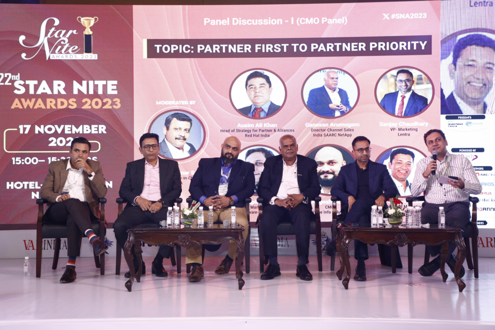 Panel Discussion session - moderated by Dr. Deepak Kumar Sahu- VARINDIA, Ausim Ali Khan- Red Hat India, Ganesan Arumugam- NetApp, Kapil Sarin-  IBM In