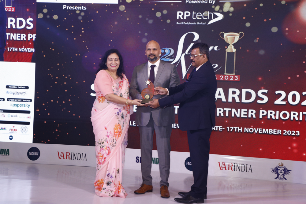 Amol Srivastava receving the Channel Chief of the Year award on behalf of the Anil Sethi