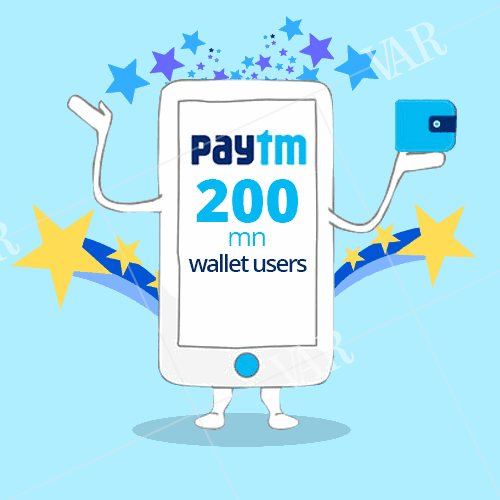 paytm crosses 200 mn wallet users
