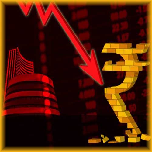 Sensex witnesses its biggest daily fall in seven months, down by 1,650 points