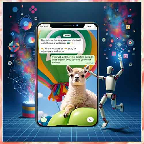 WhatsApp lets users generate chat wallpapers using Meta AI