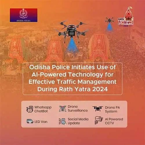 Odisha Police for the first time uses AI-powered technology during Rath Yatra Odisha Police for the first time uses AI-powered technology during Rath Yatra