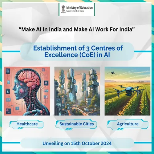 Govt. to launch three AI CoEs for healthcare, agriculture, sustainable cities Govt. to launch three AI CoEs for healthcare, agriculture, sustainable cities