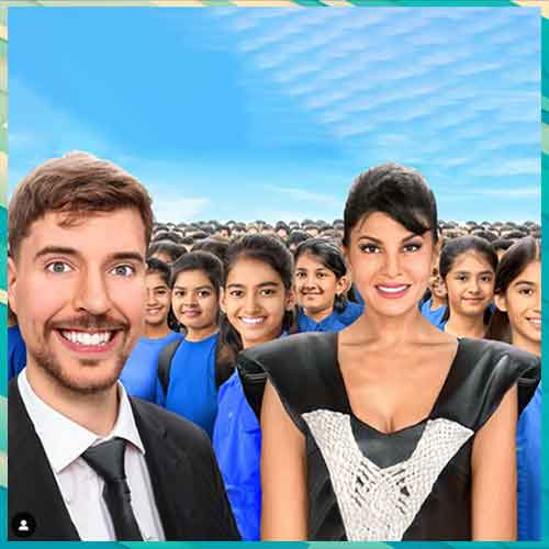 Jacqueline Fernandez come together with YouTuber Mr. Beast for charity Jacqueline Fernandez come together with YouTuber Mr. Beast for charity