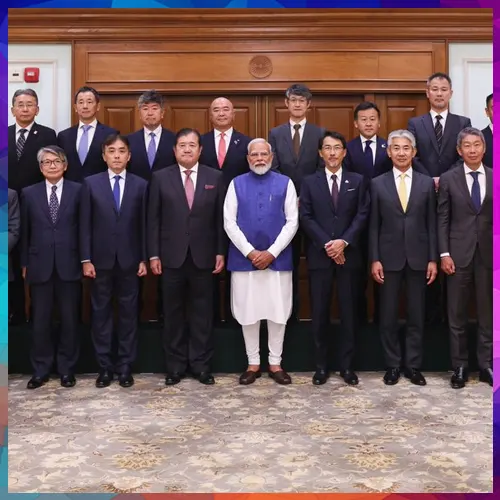 PM Modi meets Japanese delegation : 'Make in India, Make for the World’ PM Modi meets Japanese delegation : 'Make in India, Make for the World’