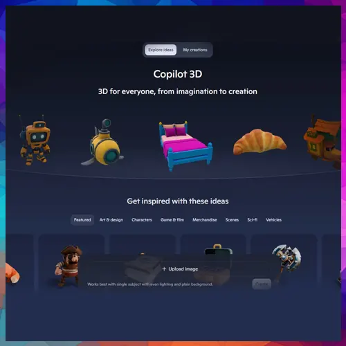 Microsoft launches Copilot 3D that transforms photos into 3D models