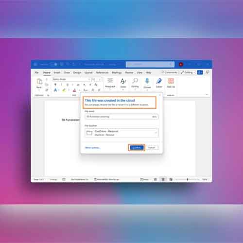 Microsoft Word will now automatically save new documents to the cloud