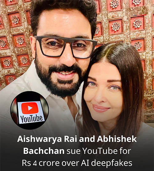 Aishwarya Rai, Abhishek Bachchan sue YouTube over alleged AI videos