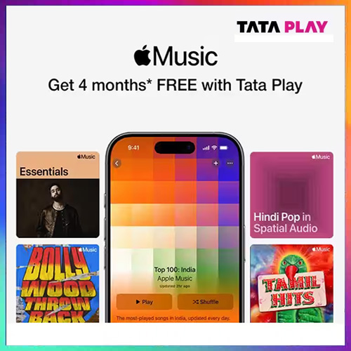 Tata Play offers 4-month free Apple Music subscription to all users
