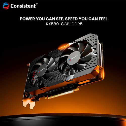 Consistent Infosystems introduces RX580 8GB DDR5 graphics card for high-performance gaming and creative applications