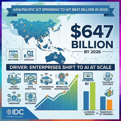 Asia Pacific ICT Spending to Hit $647 Billion in 2026 as Enterprises Shift to AI at Scale: IDC