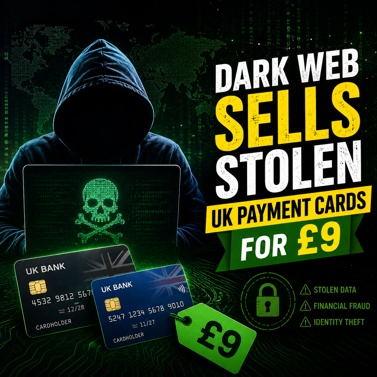 Stolen UK Payment Cards Sold on Dark Web for Just £9