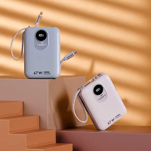 TEMPT launches 67W GaN³ power bank with built-in USB-C cables