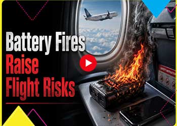 Battery Fires Raise Flight Risks