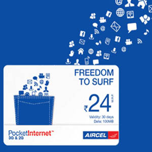 Aircel brings 1 GB 3G data at Rs 24 Aircel brings 1 GB 3G data at Rs 24