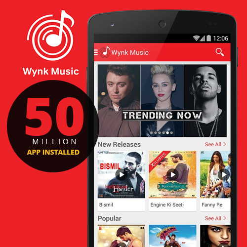 Wynk Music crosses 50 mn milestone Wynk Music crosses 50 mn milestone