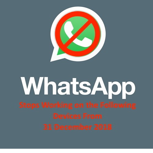 WhatsApp will not be supported on these devices from 31st December WhatsApp will not be supported on these devices from 31st December