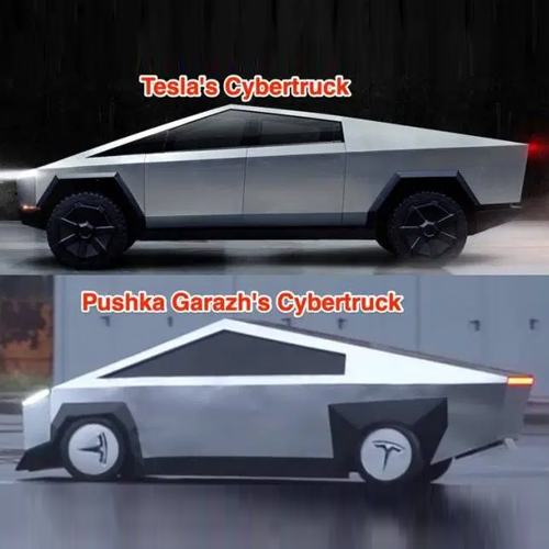 Russian Youtubers create a copy of Tesla’s cybertruck