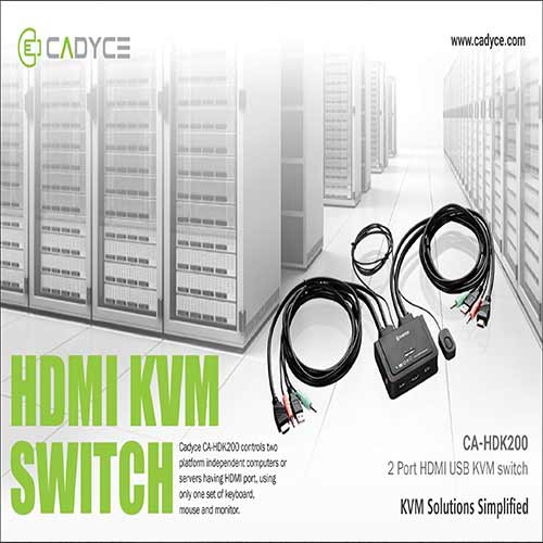Toggle between Two Computers With 2-port USB HDMI KVM Switch