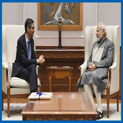 PM Modi meets Sundar Pichai