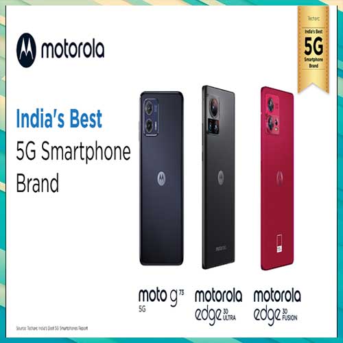 Motorola emerges as India’s Best 5G smartphone brand Motorola emerges as India’s Best 5G smartphone brand