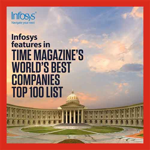Infosys the only Indian firm in TIME Magazine’s World’s Best Companies top 100 list Infosys the only Indian firm in TIME Magazine’s World’s Best Companies top 100 list