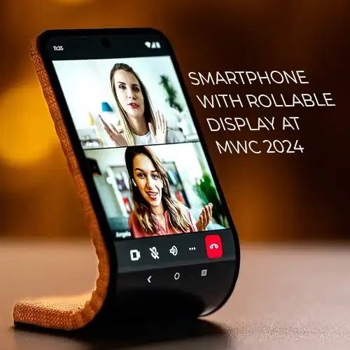 Samsung displays concept smartphone with rollable display at MWC 2024