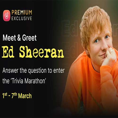 Wynk Music offers users an exclusive one-on-one meeting with Ed Sheeran Wynk Music offers users an exclusive one-on-one meeting with Ed Sheeran