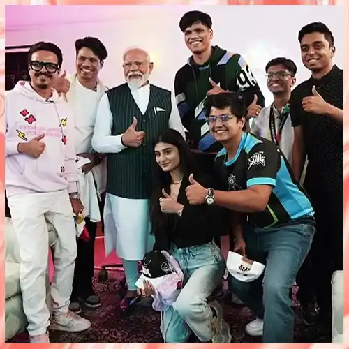 PM Modi meets and interacts with selective Indian gamers PM Modi meets and interacts with selective Indian gamers