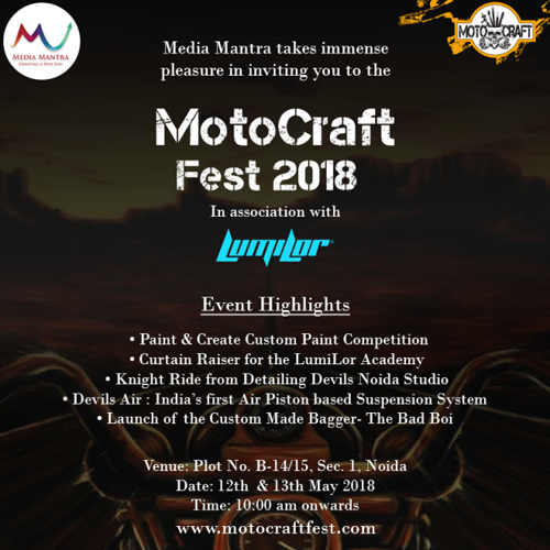 Detailing Devils to organize “Moto Craft Fest 2018” in India
