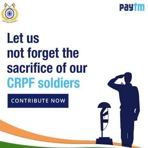 Paytm gathers Rs 47 Crores fund to contribute for CRPF Bravehearts