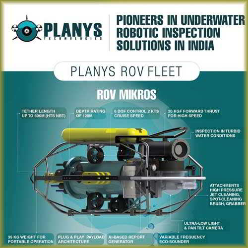 Planys introduces next generation ROV Mikros for superior underwater inspection