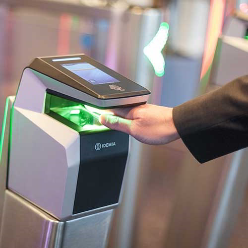 Your new security access code with IDEMIA's MorphoWave™ contactless 3D fingerprint scanning technology