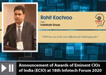 Announcement of Awards of Eminent CIOs of India (ECIO) at 18th Infotech Forum 2020