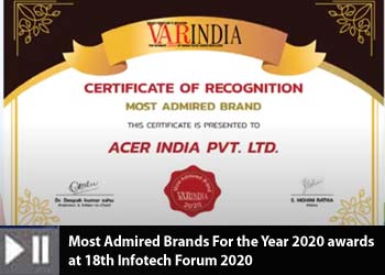 Most Admired Brands For the Year 2020 awards at 18th Infotech Forum 2020