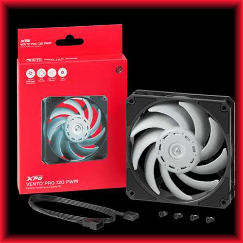 XPG brings VENTO PRO 120 PWM Fan with MTTF Rating of 250,000 Hours