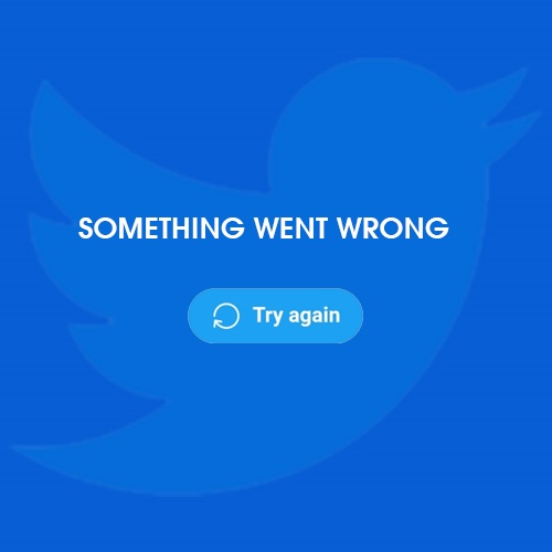 Twitter down, just share notification, something went wrong