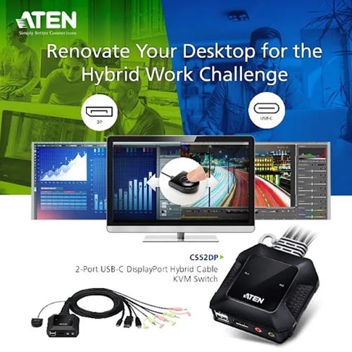 ATEN addresses hybrid work challenges with ATEN CS52DP