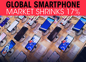 Global smartphone market shrinks 17%