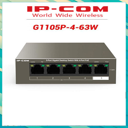 IP-COM rolls out G1105P-4-63W Gigabit Desktop Switch with 4-Port PoE switch