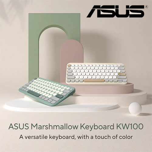 ASUS launches the new Marshmallow Keyboard KW100 and Marshmallow Mouse MD100